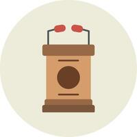 Lectern Flat Circle Icon vector