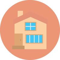 Roof Flat Circle Icon vector