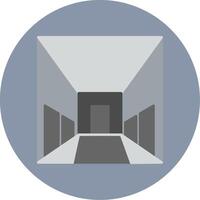 Hallway Flat Circle Icon vector