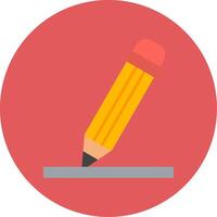 Pencil Flat Circle Icon vector