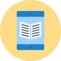 Ebook Flat Circle Icon vector