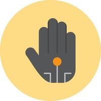 Wired Glove Flat Circle Icon vector