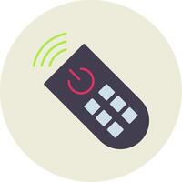 Remote Control Flat Circle Icon vector