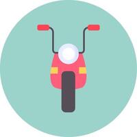 motocicleta plano circulo icono vector