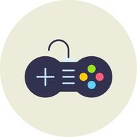 Video Console Flat Circle Icon vector