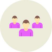 Collaborative Flat Circle Icon vector