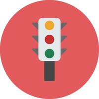 Traffic Control Flat Circle Icon vector