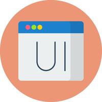 ui plano circulo icono vector