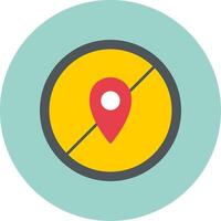 Avoid Flat Circle Icon vector