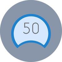 Speed Limit Flat Circle Icon vector