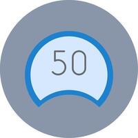 Speed Limit Flat Circle Icon vector