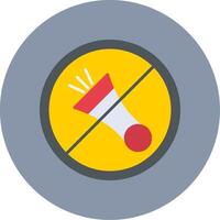 No Horn Flat Circle Icon vector