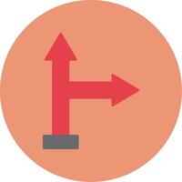 Go Right Flat Circle Icon vector