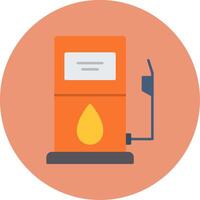 Gas Station Flat Circle Icon vector