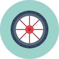 Wheel Flat Circle Icon vector