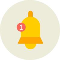 Notification Flat Circle Icon vector