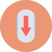 Scroll Down Flat Circle Icon vector