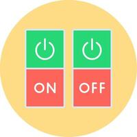 Switch Flat Circle Icon vector