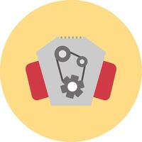 Engine Flat Circle Icon vector