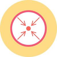 Minimize Flat Circle Icon vector