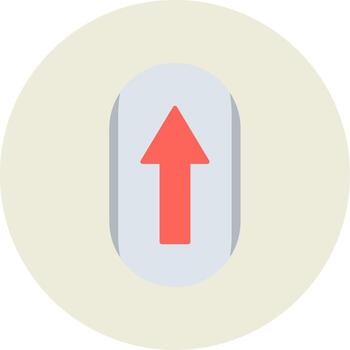 Scroll Up Flat Circle Icon vector