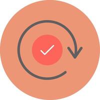 Update Flat Circle Icon vector