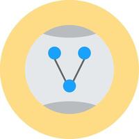 Share Option Flat Circle Icon vector