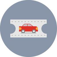 Race Pass Flat Circle Icon vector