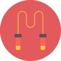 Skipping Rope Flat Circle Icon vector