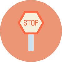 Pit Stop Flat Circle Icon vector