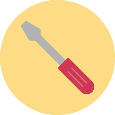 Screwdriver Flat Circle Icon