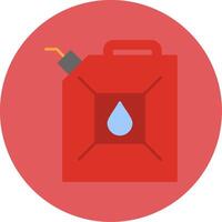 Gas Can Flat Circle Icon vector