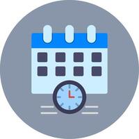 Schedule Flat Circle Icon vector