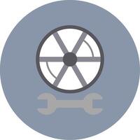 Tire Flat Circle Icon vector