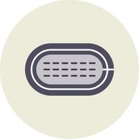 Running Track Flat Circle Icon vector