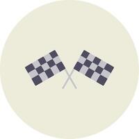 Pit Flag Flat Circle Icon vector