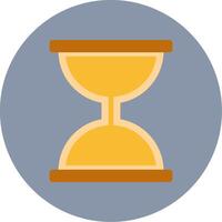 Hourglass Flat Circle Icon vector