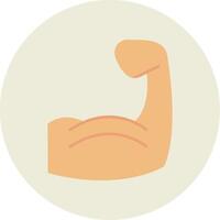 Muscle Flat Circle Icon vector