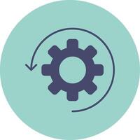 Automate Flat Circle Icon vector