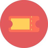 Ticket Flat Circle Icon vector