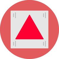 Triangle Flat Circle Icon vector