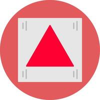 Triangle Flat Circle Icon vector