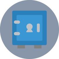 Locker Flat Circle Icon vector