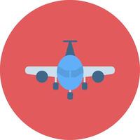 Airplane Flat Circle Icon vector