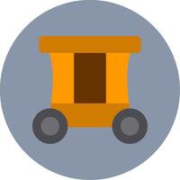 Carriage Flat Circle Icon vector