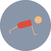 Exercise Flat Circle Icon vector