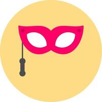 Eye Mask Flat Circle Icon vector