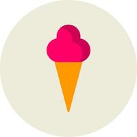 Ice Cream Flat Circle Icon vector