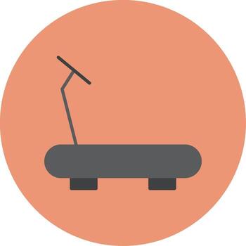 Treadmill Flat Circle Icon vector