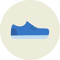 Gym Shoes Flat Circle Icon vector